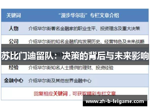 苏比门迪留队：决策的背后与未来影响